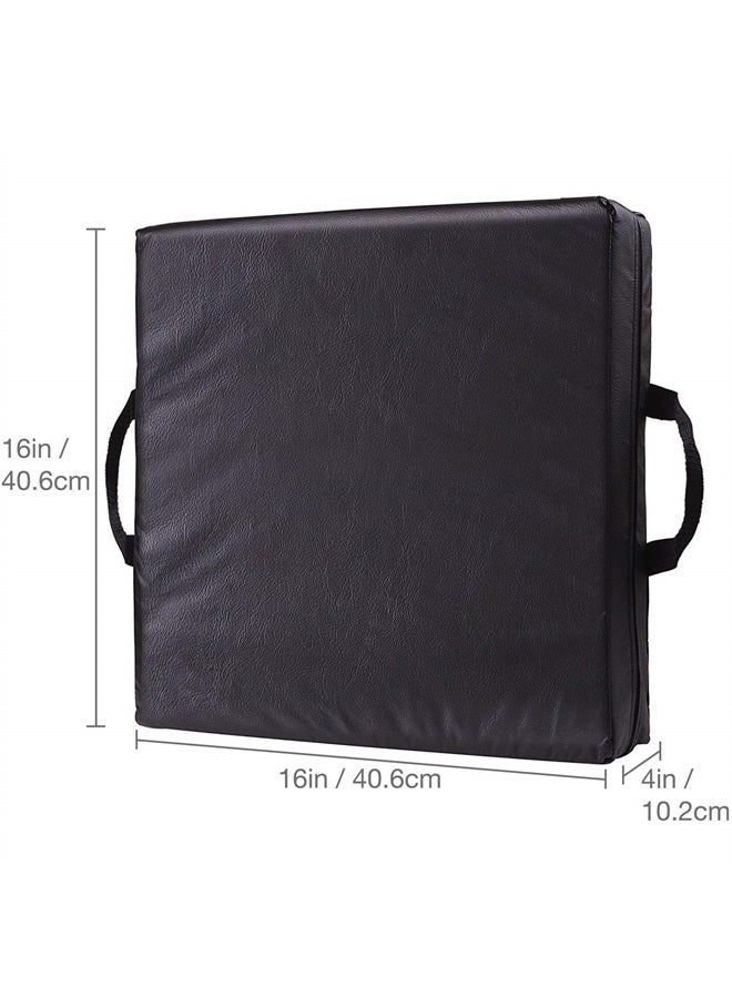 DMI Comfort Seat Cushion for Soft and Firm Support on Wheelchairs, Office Chairs, Dining Chairs and Stadium Seats, Standard Foam, 16 x 16 x 4, Black - Image 3