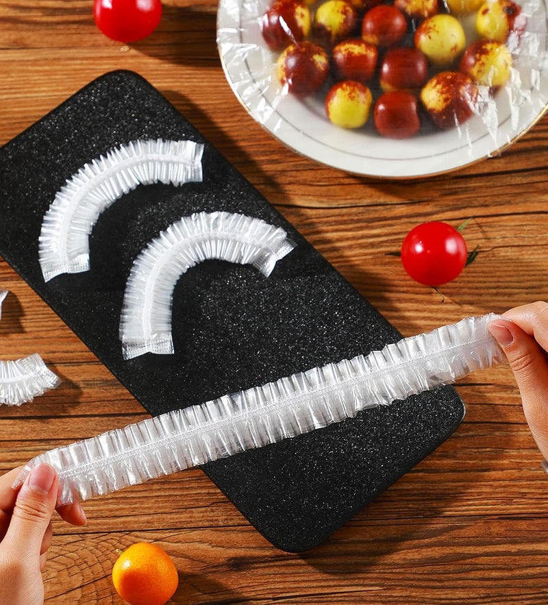 200 Reusable flexible transparent food covers + 20 piece of heat-insulating silver lids, For less than 0.50 cent keep food hot and fresh for Fruit,Meals and Dishes - Image 4