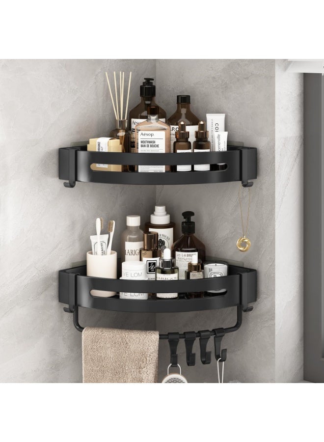 Healife Minimalist Triangle Shower Caddy, Black Pack of 2, Bathroom Shelf, Kitchen, Toilet, Shampoo and Shower Gel Holder - Image 4