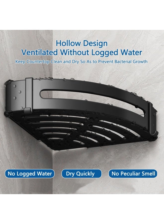 Healife Minimalist Triangle Shower Caddy, Black Pack of 2, Bathroom Shelf, Kitchen, Toilet, Shampoo and Shower Gel Holder - Image 5