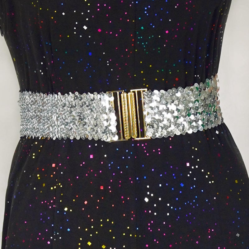Uezjymi 70s Disco Outfits For Women Sparkle Flare Jumpsuit Party Costume For Adult Women (z3775, M) - Image 4