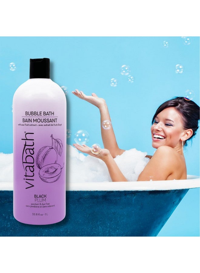 Vitabath Black Plum Bubble Bath Rich Foaming Soak - Moisturizing & Nourishing Indulgent Suds For Women & Men All Skin Types - 33.8 Fl Oz 1L - Image 3