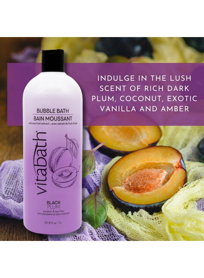 Vitabath Black Plum Bubble Bath Rich Foaming Soak - Moisturizing & Nourishing Indulgent Suds For Women & Men All Skin Types - 33.8 Fl Oz 1L - Image 4