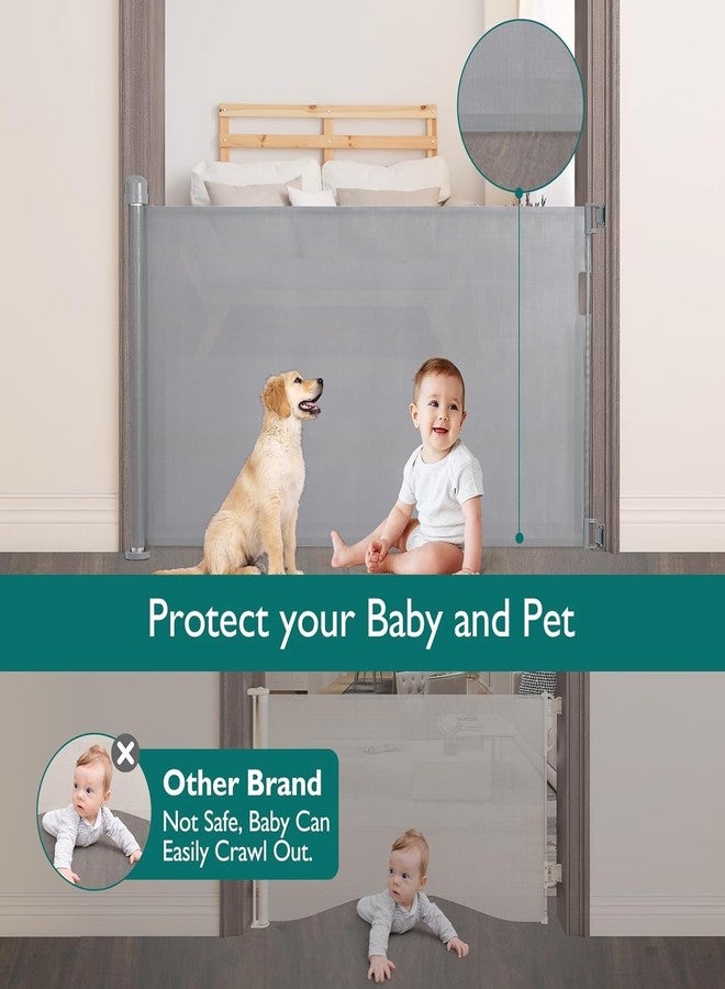 MONSTECH Baby Safety gate, Dog gate Barrier for Home Extends to 140cm Wide 86.5cm Tall, Staircase gate Baby Safety, Baby gate for Staircase, Barricade for Kids Safety - Image 5