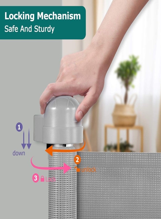MONSTECH Baby Safety gate, Dog gate Barrier for Home Extends to 140cm Wide 86.5cm Tall, Staircase gate Baby Safety, Baby gate for Staircase, Barricade for Kids Safety - Image 4