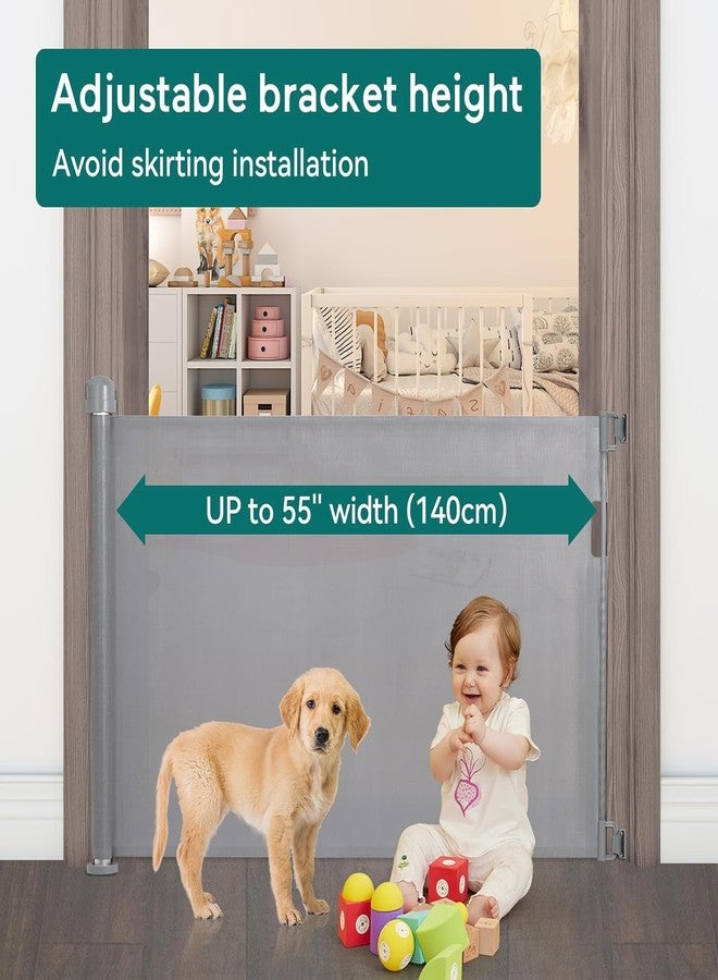 MONSTECH Baby Safety gate, Dog gate Barrier for Home Extends to 140cm Wide 86.5cm Tall, Staircase gate Baby Safety, Baby gate for Staircase, Barricade for Kids Safety - Image 2