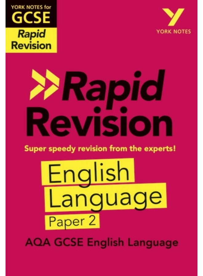 York Notes for AQA GCSE Rapid Revision AQA English Language Paper 2 catch up revise and be ready for and 2023 and 2024 exams and assessments - Paperback