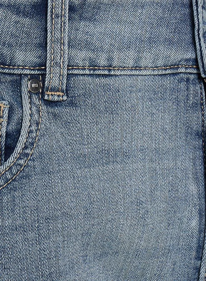 Splash FAV BLUE Denim High Waist Bootcut Jeans with Pockets for Women | Best Price UAE