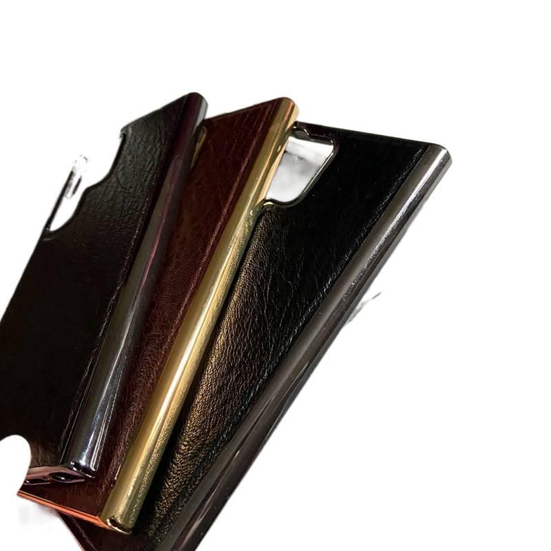 غطاء واقي بملمس جلد لـ Samsung Galaxy S24 باللون أسود مع ملمس جلد مطلي بالكهرباء ومقاوم للخدش مع مقاوم للصدمات مع حماية من السقوط للهدايا للاستخدام الشخصي للحمل اليومي - Image 4