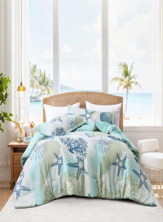 Tritard Comforter Bedding Set King Size with Pillow Shams for All Season, C6 - Image 1