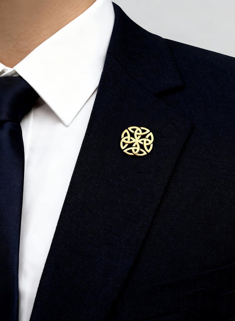 DB Innov. Pin Brooch, 1PC Cutout Geometric Floral Brooch, Premium Stainless-steel Pin Brooch for Women Men Children, Lapel Pins Shirt Collar Brooch Buckle Lapel Pins Badge Suit Clip Accessory for Clothing Bags Jackets Shirts. - Image 2