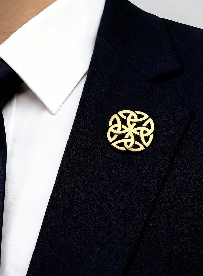 DB Innov. Pin Brooch, 1PC Cutout Geometric Floral Brooch, Premium Stainless-steel Pin Brooch for Women Men Children, Lapel Pins Shirt Collar Brooch Buckle Lapel Pins Badge Suit Clip Accessory for Clothing Bags Jackets Shirts. - Image 1