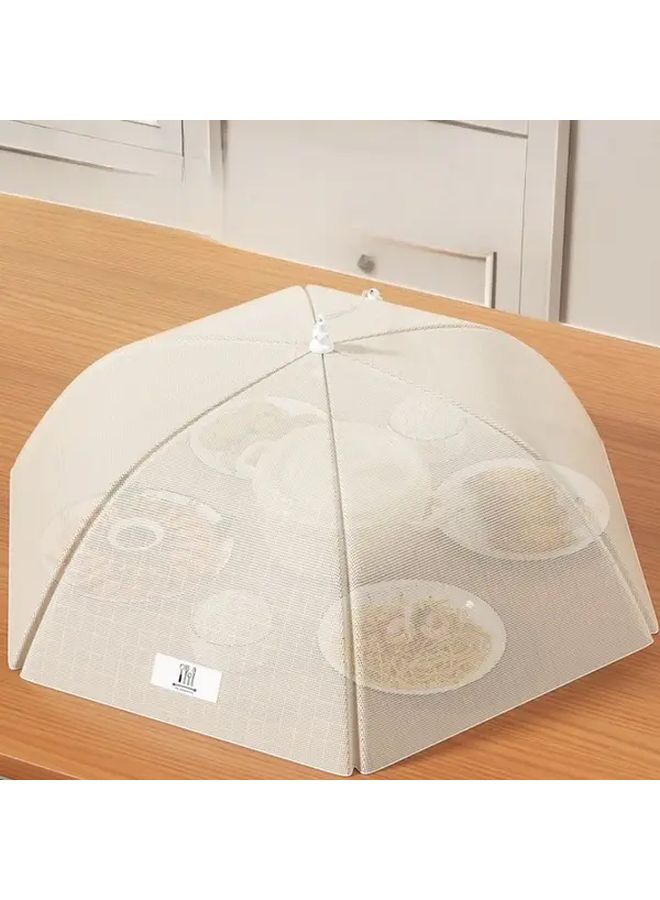Circular Foldable Mesh Food Cover Reusable Easy Clean Dish Protector for Leftovers - Image 1