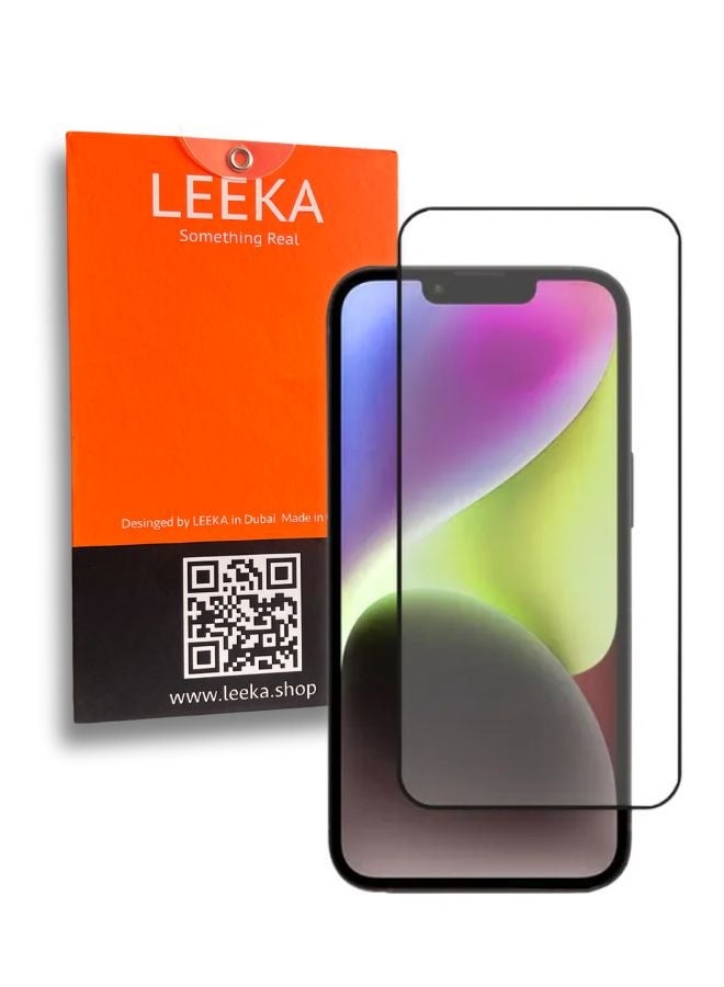 LEEKA iPhone 14 Plus Screen Protector with HD view Bubble Free, Anti-Drop and Anti-scratch full screen anti finger print protection with free Easy Installation kit and wipes tempered glass - Image 1