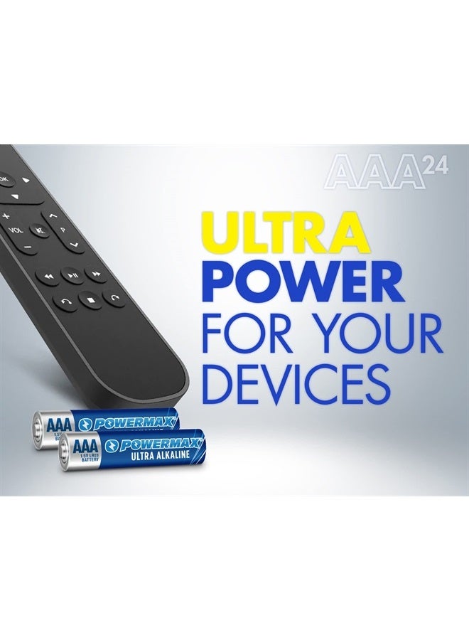 PowerMax 24-Count AAA Batteries, Ultra Long Lasting Alkaline Battery, 10-Year Shelf Life, Reclosable Packaging - Image 5