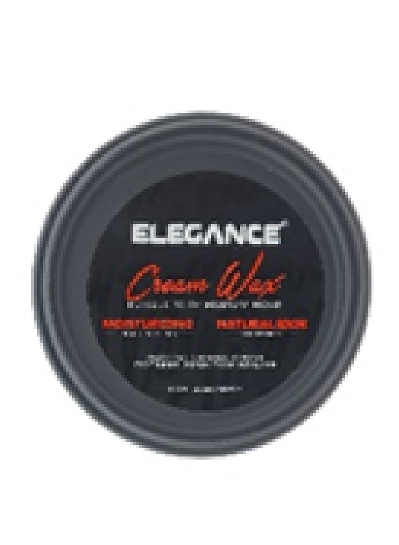 Elegance E Series Cream Wax White - 140ml: Medium Hold, Moisturizing, Natural Shine, Frizz Control