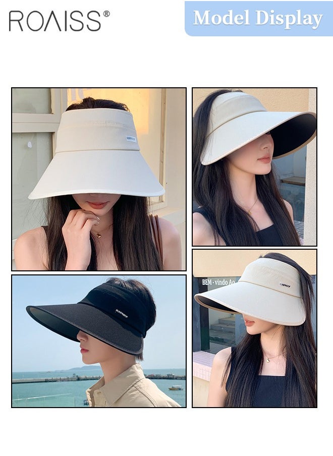 2 Pcs Rollable Wide Brim Sun Hat for Women Men, Empty Top UPF50+ Sun Protection Outdoor Sports Cycling Hiking Beach Sun Cap Adjustable Size - pzsku/Z11AF63F619C9C01738C7Z/45/_/1720775838/42945b9b-637a-4d1d-bc47-0c11e63253ad