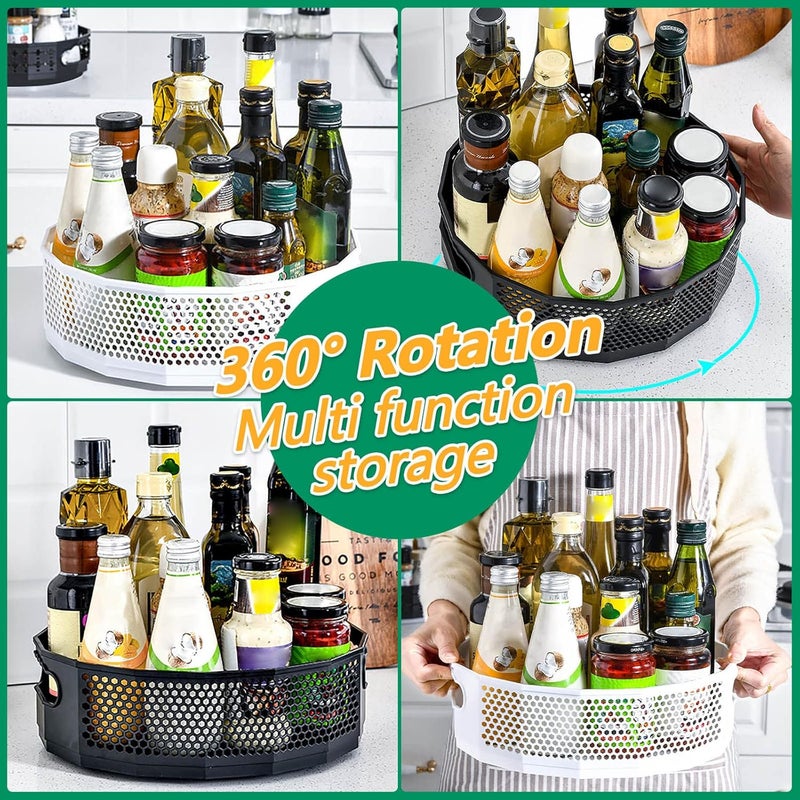 comfrt Spice Rack Organizer for Cabinet, Kitchen Seasoning Storage Rotary Rack Household Cabinet Bathroom Storage Cosmetic Storage Department Store Storage Box - Image 4
