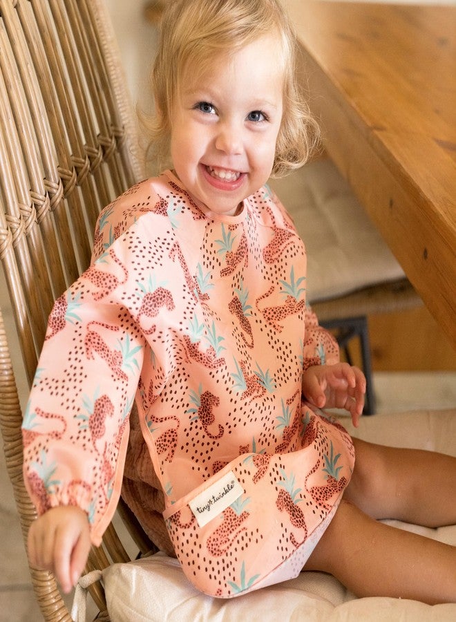 Tiny Twinkle unisex-baby Sleeved Bib Baby Bib (pack of 1), Leopard, Small 6-24 Months - Image 2