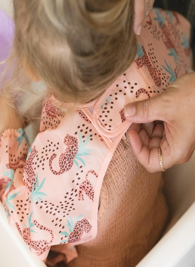 Tiny Twinkle unisex-baby Sleeved Bib Baby Bib (pack of 1), Leopard, Small 6-24 Months - Image 4