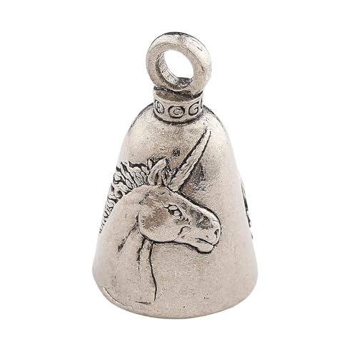 Guardian Bell Unicorn Good Luck Bell w/Keyring & Black Velvet Gift Bag | Motorcycle Bell | Lead-Free Pewter | Good Luck Gift to Friends & Family | Bike Bell | Made in USA - Image 2