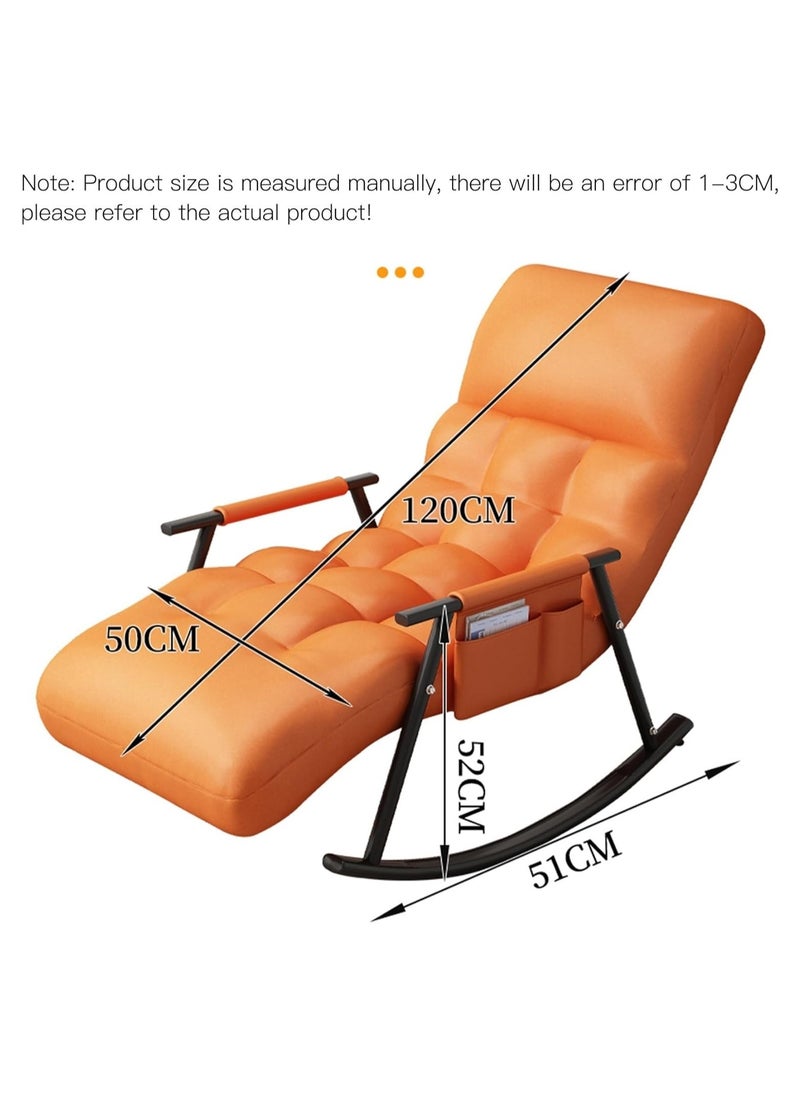 Maple Home Modern Rocking Chair Leather Cushion Accent Armrest Adjustable Backrest Footrest Black Metal Frame Lazy Lounge Chair Living Lawn Balcony Gaming Indoor Furniture - pzsku/Z11AFA3640E020DA13B32Z/45/_/1701441154/980fa525-b9c9-43fd-bd72-8e500de9806b