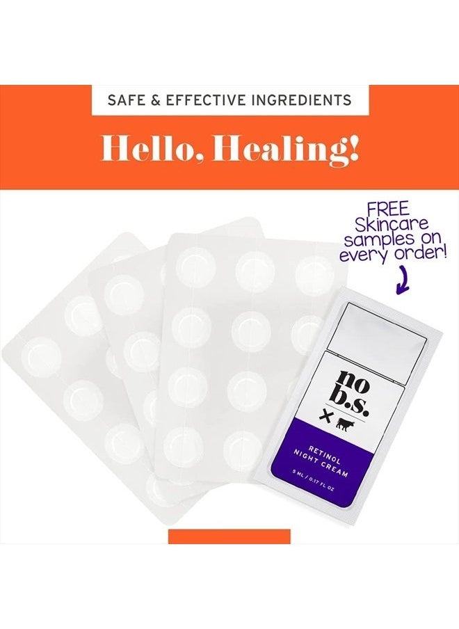 NO B. S. NO BAD STUFF No BS Healing Acne Patches - Hydrocolloid, Acne Spot and Pimple Treatment to Prevent Acne Scars. Invisible On All Skin Tones (1 BOX of 36ct)  - Image 4