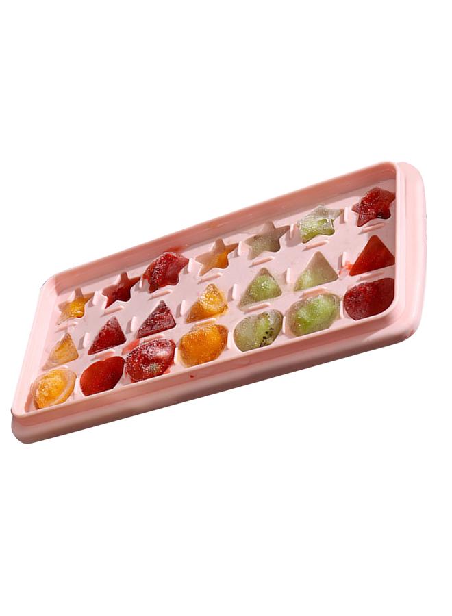 Homemade Ice Cube Molds Creative Shapes Ice Tray Plastic Ice Making Box for Home Light Pink  - Image 5