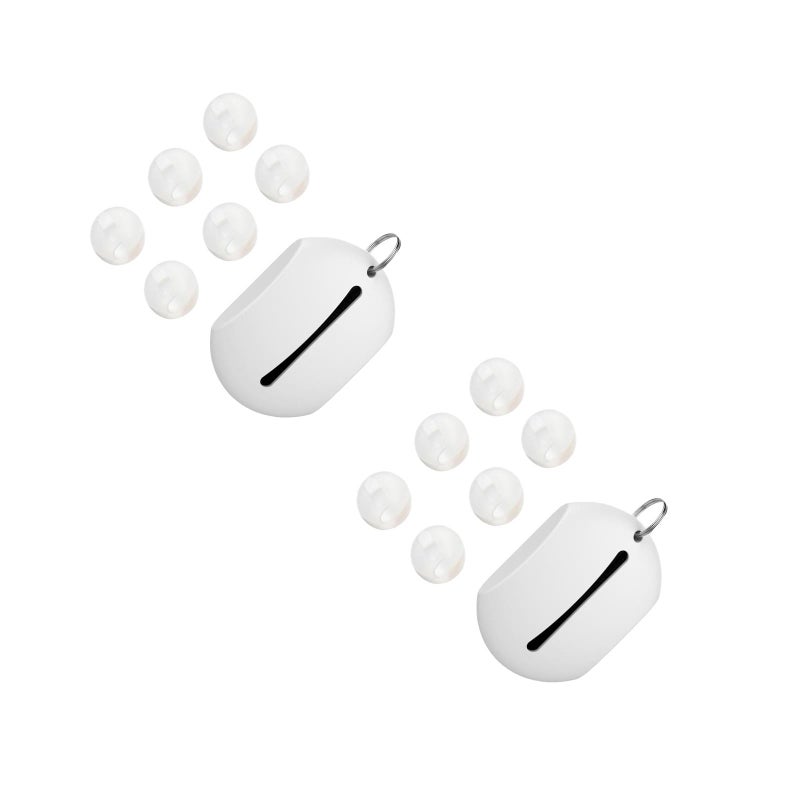 14 Earphone Protectors Set Silicone Earphone Sleeve Earbuds Protective Cover Compatible for Huawei 3 (Clear) - Image 1