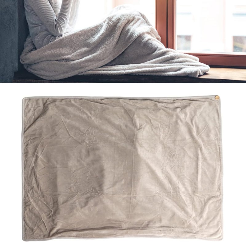 Heated Electric Throw Blanket, USB 5V 2A Flannel Material Soft Comfortable Warm Electric Throw Blanket for Home Relaxing Sleeping (Grey) - Image 3