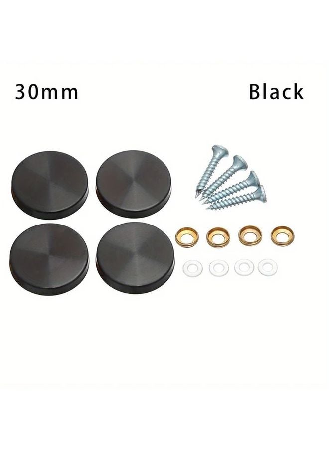 Black Mirror Fasteners Screws with Decorative Cap Nail Cover Stainless Steel Furniture Hardware 1 18 Inch - Image 1
