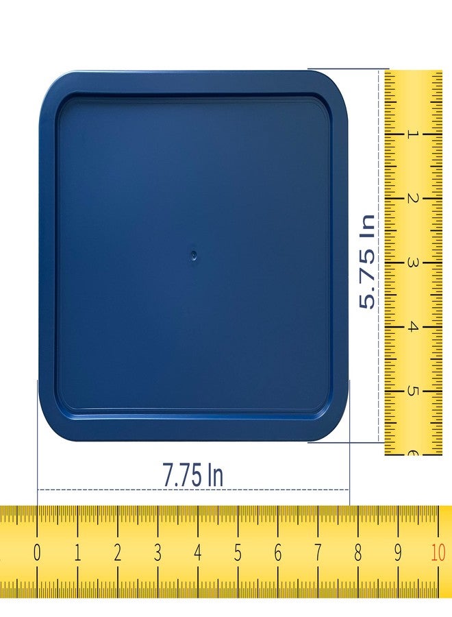 MRX Solutions Replacement Lids fits Pyrex 3-Cup Glass Food Storage Container Bowls, (7.75 x 5.75-Inch) Plastic Rectangle Lids Covers for Pyrex 7210-PC, Airtight & Leakproof (2-Pack, Blue) - Image 2