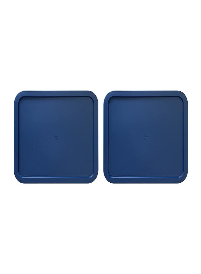 MRX Solutions Replacement Lids fits Pyrex 3-Cup Glass Food Storage Container Bowls, (7.75 x 5.75-Inch) Plastic Rectangle Lids Covers for Pyrex 7210-PC, Airtight & Leakproof (2-Pack, Blue) - Image 1