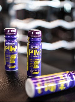 NUTREND Pump Shot - Pre-Workout -  Blackberry & Lime Flavor - 20 x 60 ml - Caffeine Free pre-workout - Sugar free - Boosts Energy & Performance  - Image 3