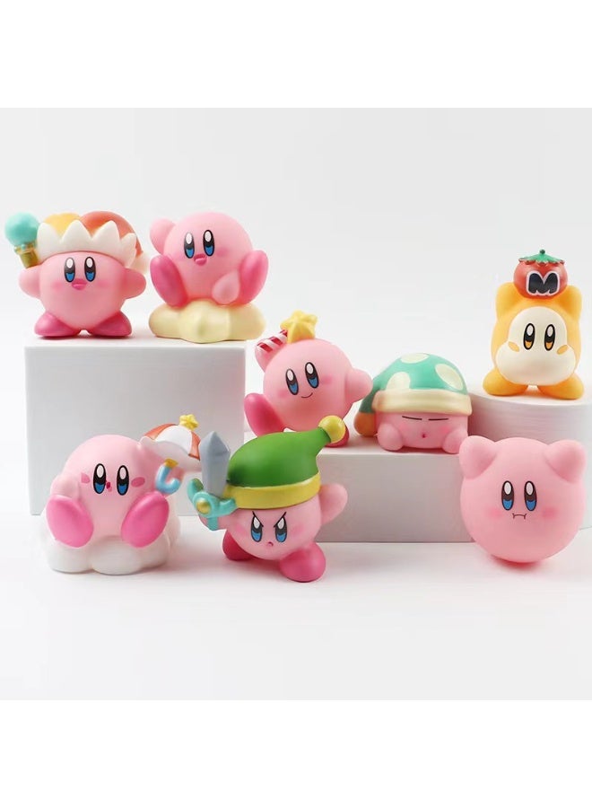 هالامودو 8 قطعة بطل الوردي والمغامرة اللانهائية مرآة متاهة الفينيل شكل مجموعة - كيك توبر ديكور، زينة سطح المكتب السيارة، مجموعة دمية الفينيل الناعمة، هدية عيد ميلاد للفتيان والبنات والأطفال 6.5 سم - Image 4