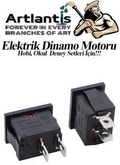 Artlantis Mini Switch Arapuar Snap Switch 3 Pieces On/Off Button for Electrical Circuit On/Off Red Black Switch  - Image 3