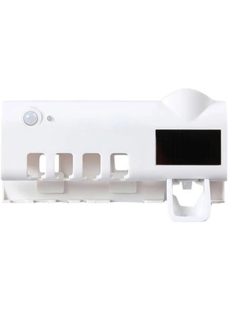 Wall Mounted Toothpaste Dispenser with UV Sterilization – Automatic Toothpaste Squeezer & Toothbrush Holder