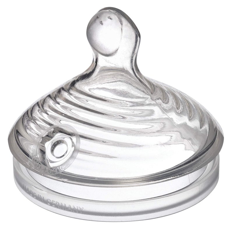 NUK Simply Natural Baby Bottle Nipples - Slow Flow, Silicone, Extra Soft, Anti-Colic Air System, BPA-Free, Pack of 2 - Image 2