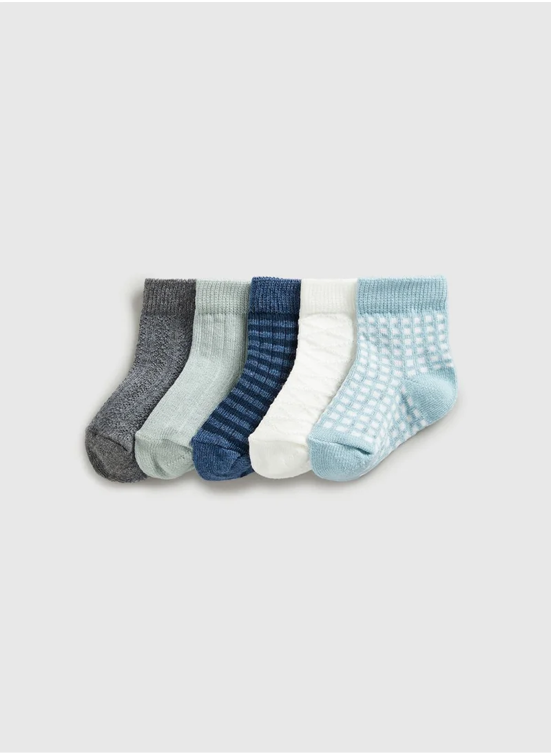 mothercare Infant 5 Pack Assorted Socks