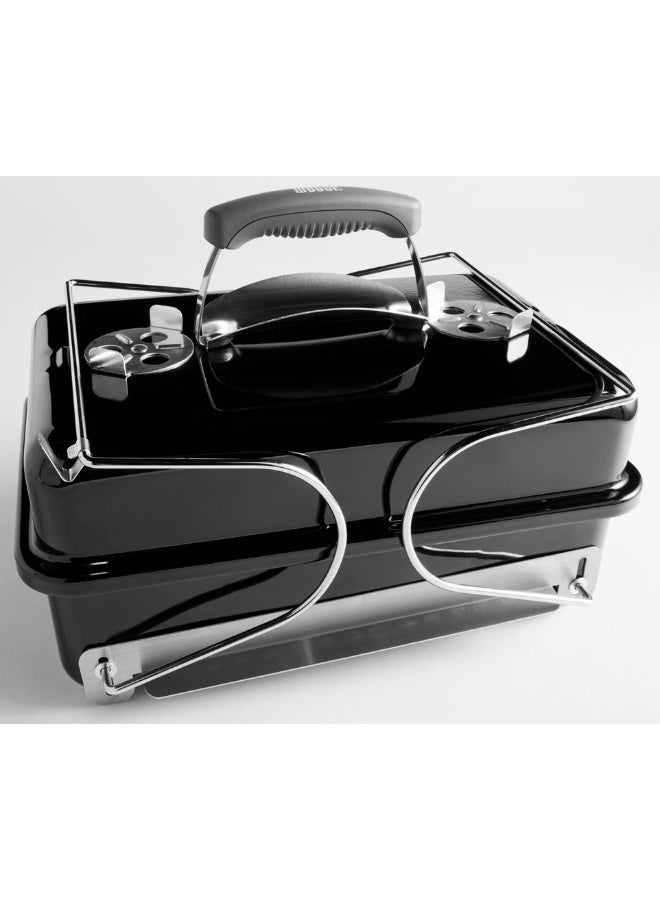 Weber Go Anywhere Black Charcoal Grill | 36.9 x 53.5 x 31 cm| Premium Charcoal Grill For Barbeque and Outdoor Grilling - Image 2