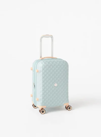إت Textured Hardcase Luggage Trolley Bag with Retractable Handle