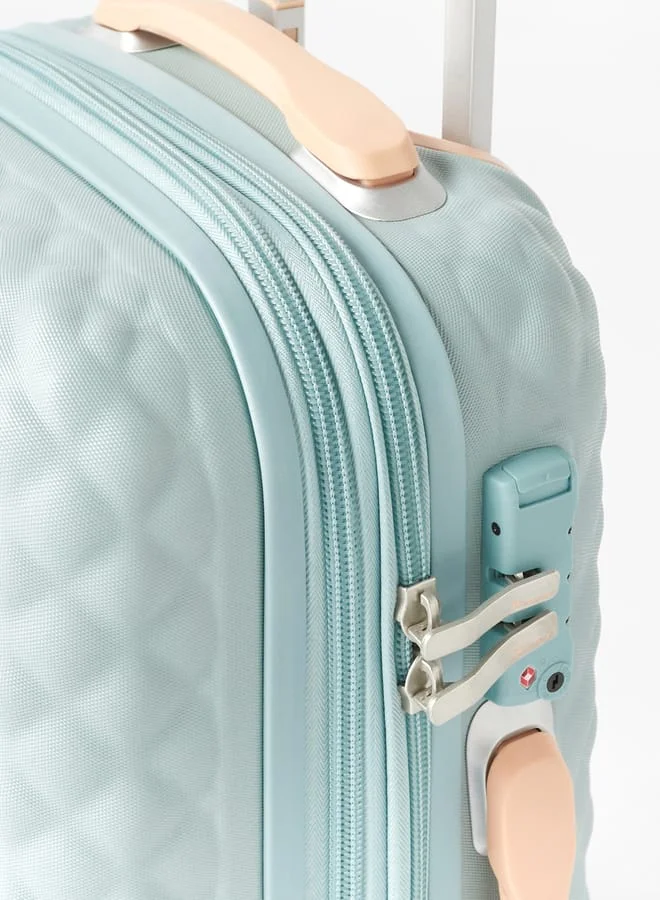it Textured Hardcase Luggage Trolley Bag with Retractable Handle