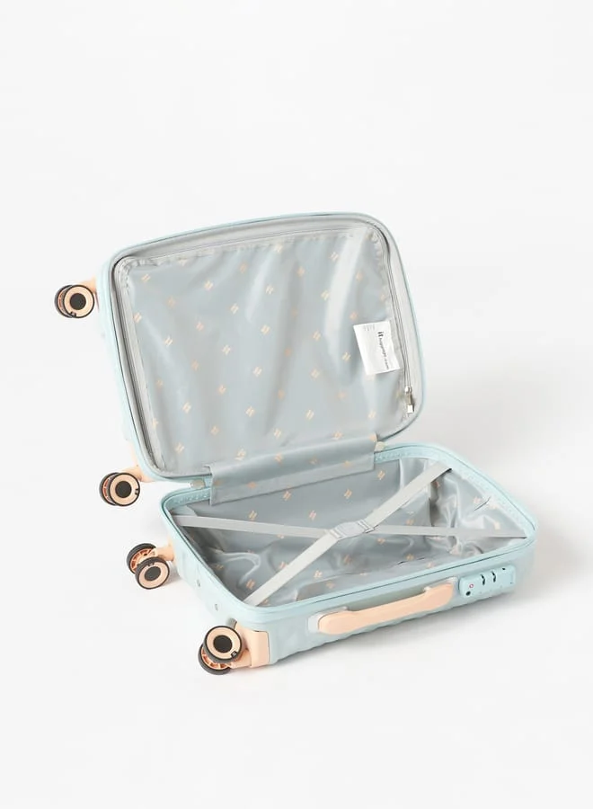 it Textured Hardcase Luggage Trolley Bag with Retractable Handle