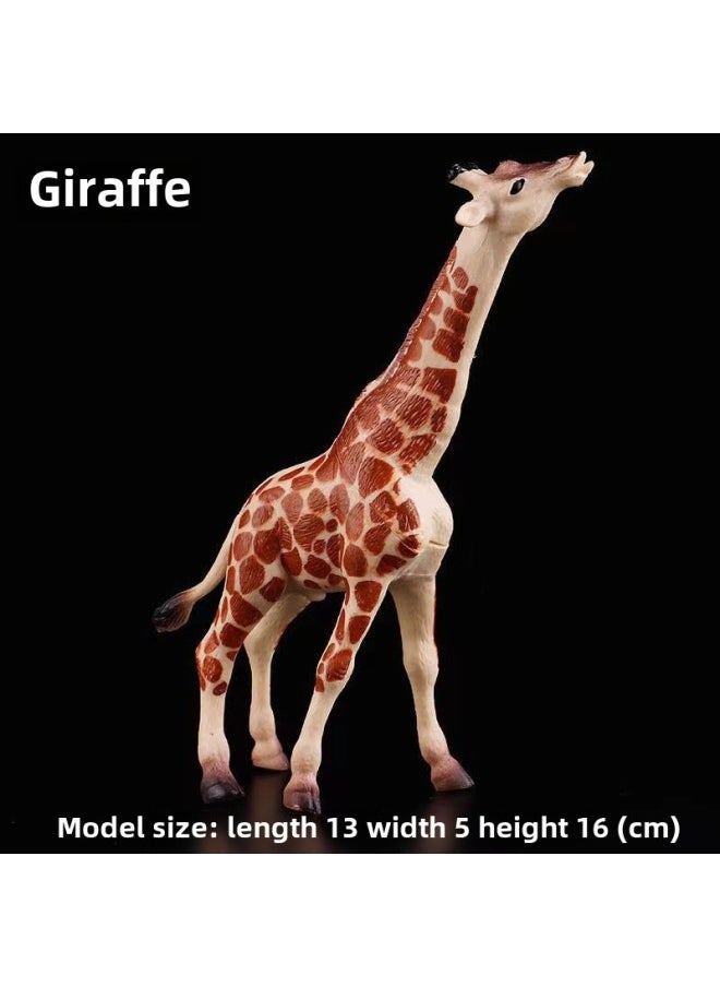 Simulation Animals Wild Elephant Children's Toys Lion Tiger Educational Toys Stall Gifts-Color:giraffe  - Image 1