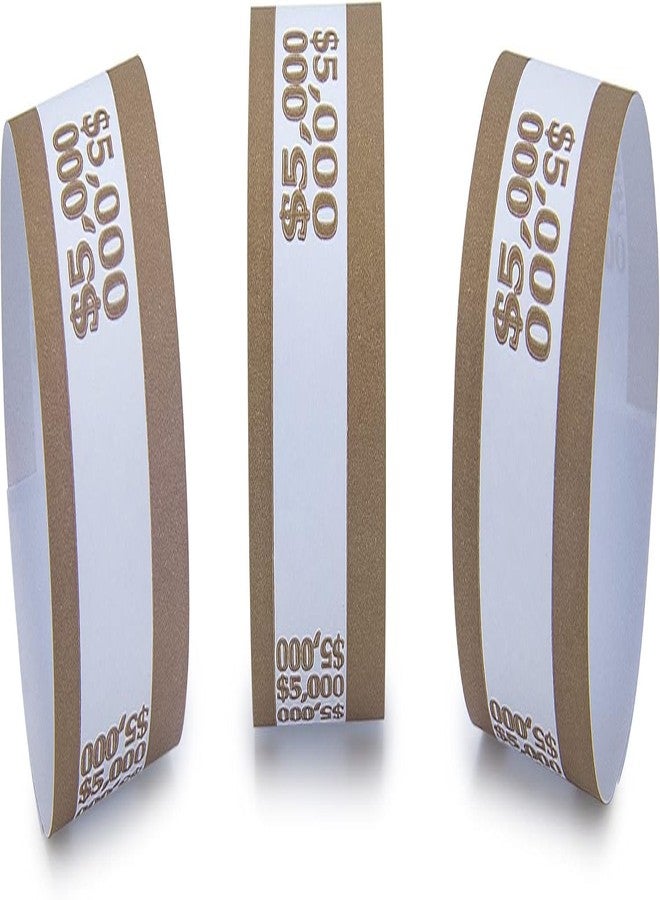 L LIKED Pack of 502 Currency Band Self Sealing Currency Straps Bands Money Bill Wrappers (Brown $5000-502 PCS) - Image 4
