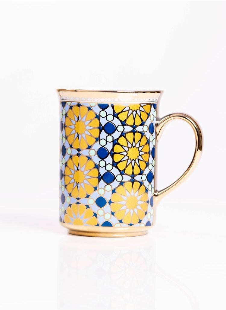 A luxurious and elegant cup of tea and coffee, made of Turkish ceramic