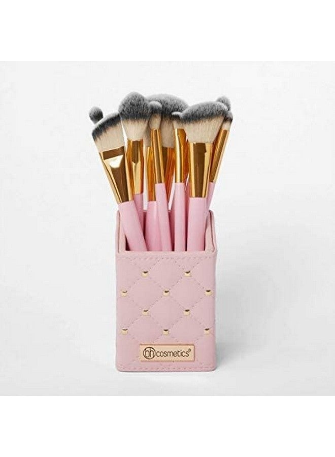 BH STUDIO PRO Makeup Brush Set Studded Elegance 12Piece Brush Set (White) - Image 2