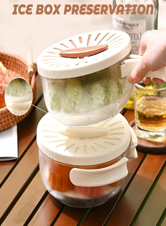 VLSYS 2 in 1 Kitchen Colanders Bowl, Fruit Washing Bowl with Strainer, Multifunctional Fruit and Vegetable Washing Bowl, Draining Bowl Mixing Bowl with Colander (1 PCS) - Image 3