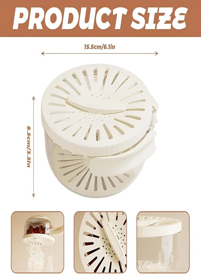 VLSYS 2 in 1 Kitchen Colanders Bowl, Fruit Washing Bowl with Strainer, Multifunctional Fruit and Vegetable Washing Bowl, Draining Bowl Mixing Bowl with Colander (1 PCS) - Image 2