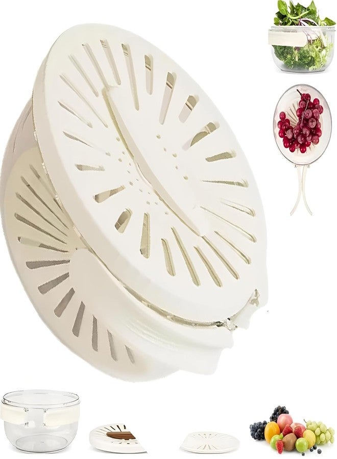 VLSYS 2 in 1 Kitchen Colanders Bowl, Fruit Washing Bowl with Strainer, Multifunctional Fruit and Vegetable Washing Bowl, Draining Bowl Mixing Bowl with Colander (1 PCS) - Image 1
